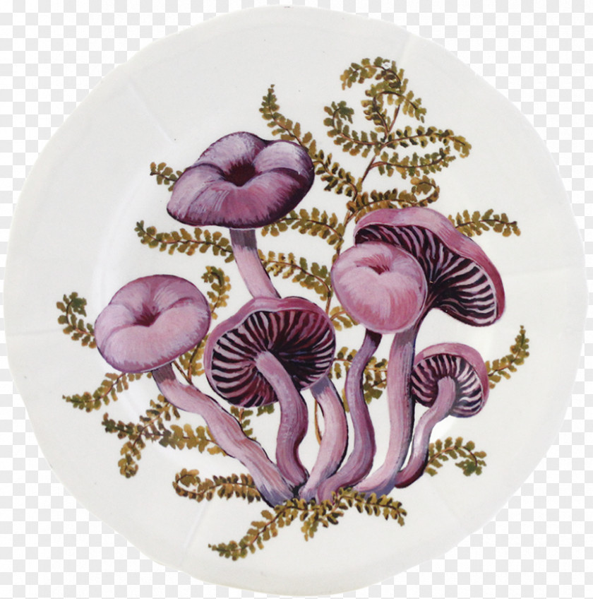 Plate Faïencerie De Gien Chanterelle Fungus PNG