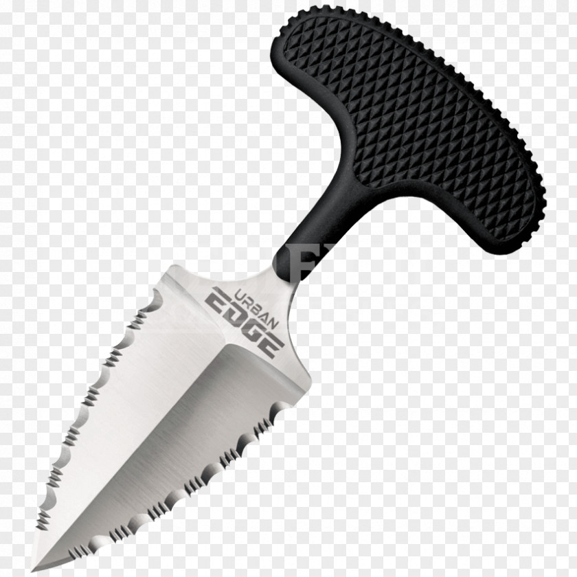 Serrated Knife Push Dagger Blade Cold Steel PNG