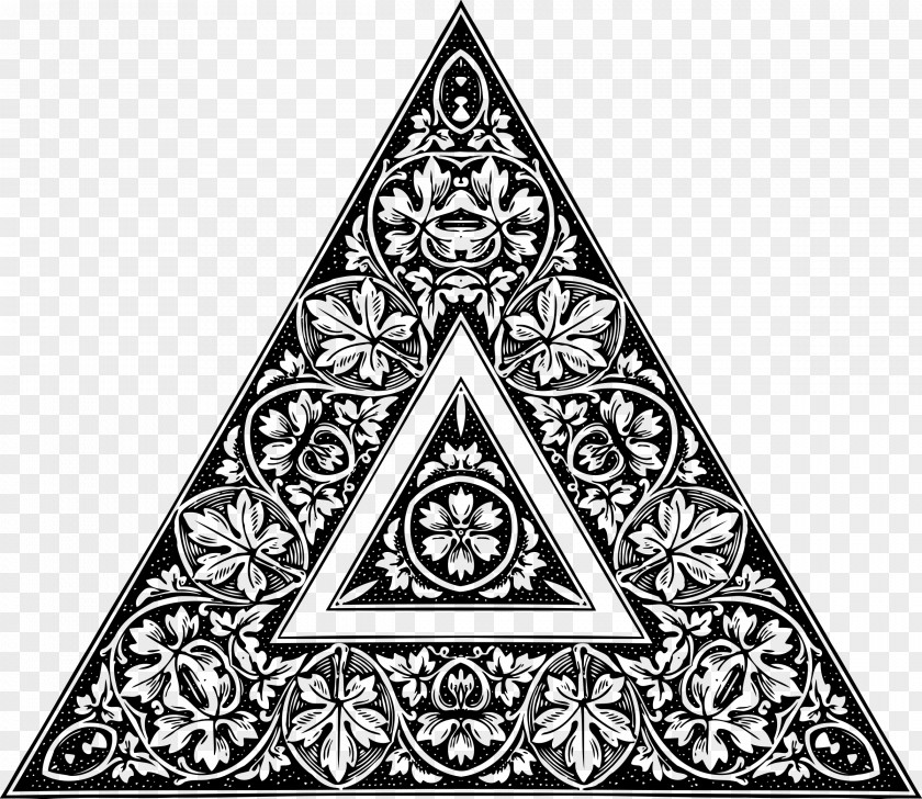Triangle Drawing Monochrome PNG