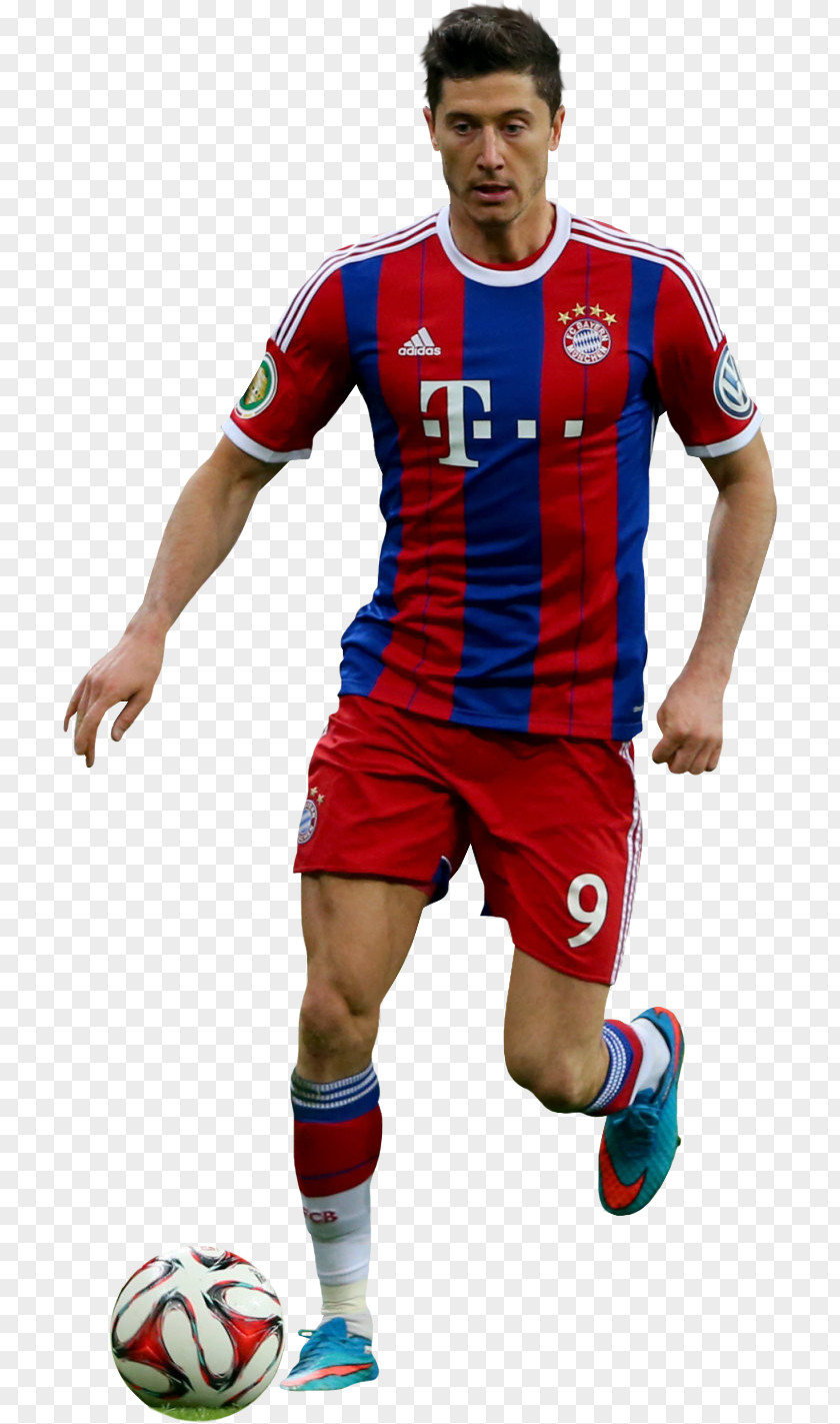 Football Robert Lewandowski FC Bayern Munich Jersey 2017–18 UEFA Champions League PNG