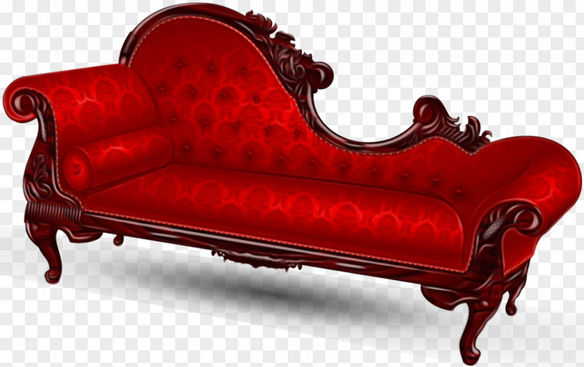 Napoleon Iii Style Red Couch Cartoon PNG