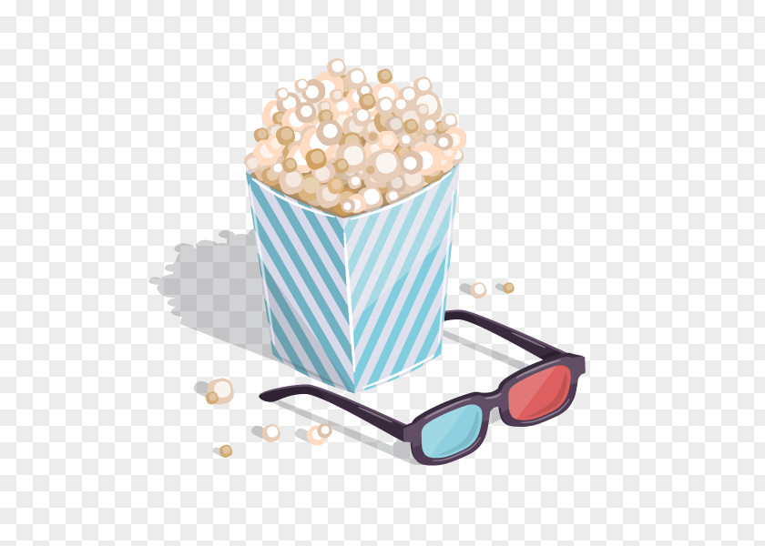 Vector Popcorn Video Production PNG