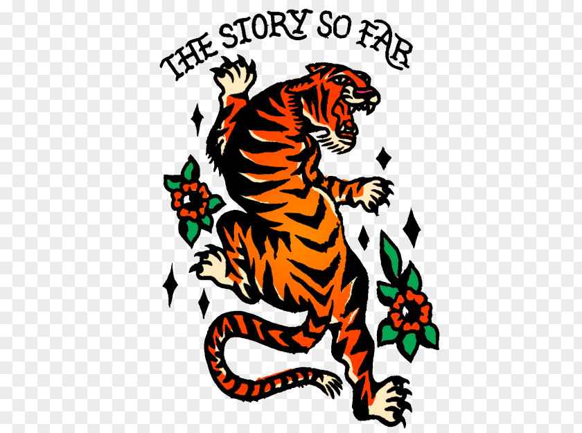 Climbing Tiger The Story So Far Tattoo Pop Punk Navy Blue PNG