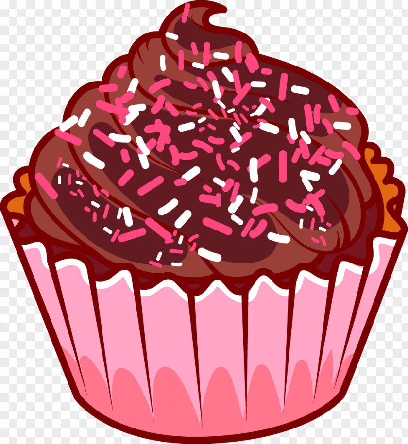 Cartoon Cupcakes Cupcake Chocolate Cake Ice Cream Muffin PNG