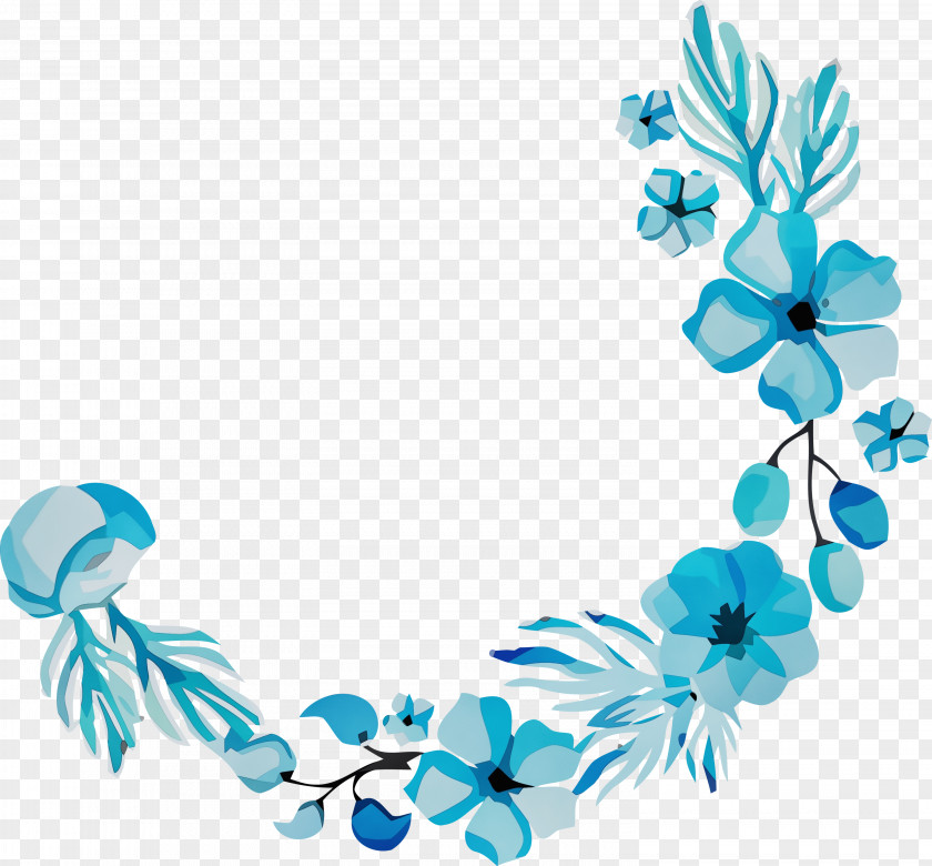 Jewellery Turquoise Line Flower Microsoft Azure PNG