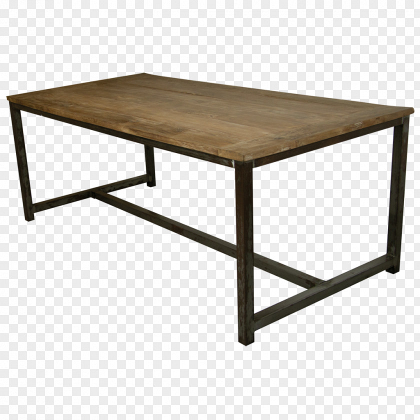 Table Eettafel Industry Metal Wood PNG
