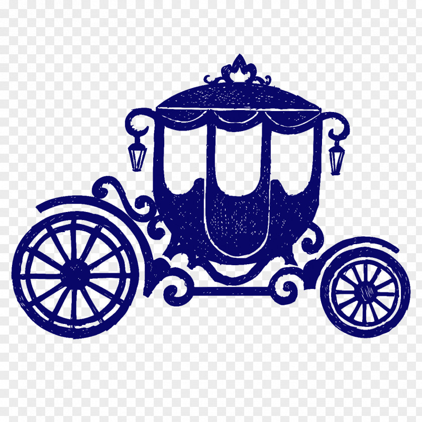 Cartoon Blue Pumpkin Carriage Horse-drawn Vehicle Wheel Clip Art PNG