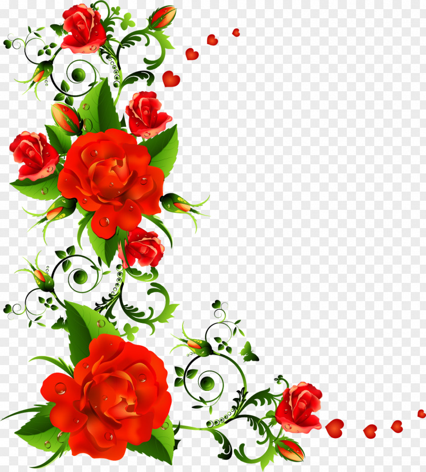 Flower Border Rose Clip Art PNG