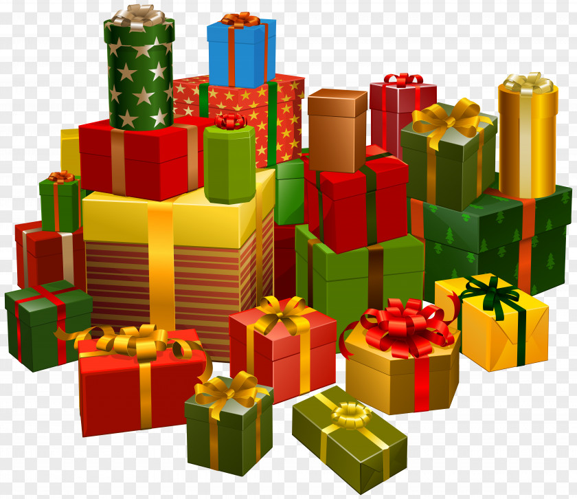 Gifts Clip Art Image Christmas Gift Tree Santa Claus PNG