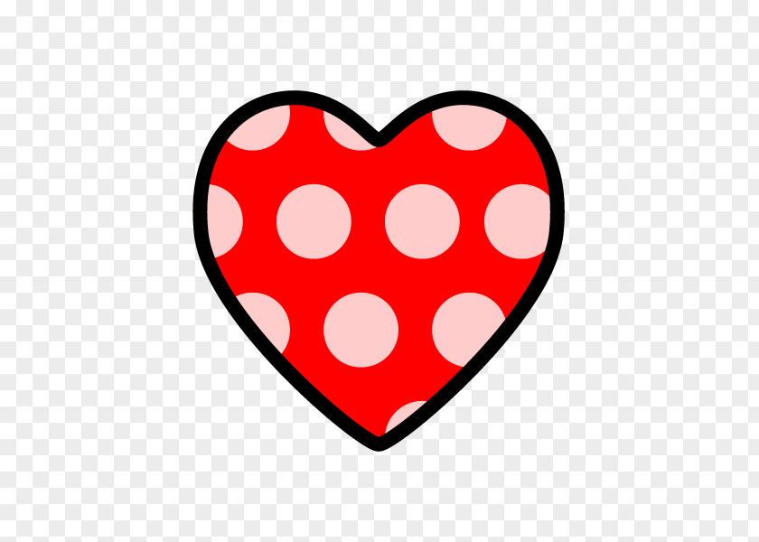 Red Polka Dot Heart Pink Magenta Violet PNG