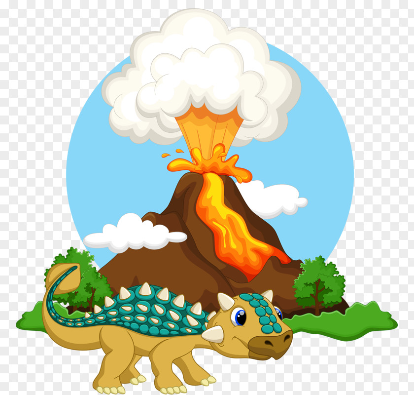 Volcano Dinosaur Mountain Lava Magma Clip Art PNG