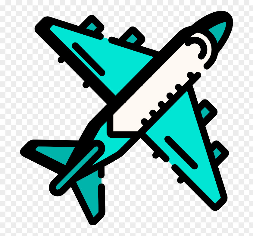 Green Cartoon Airplane Aircraft Icon PNG