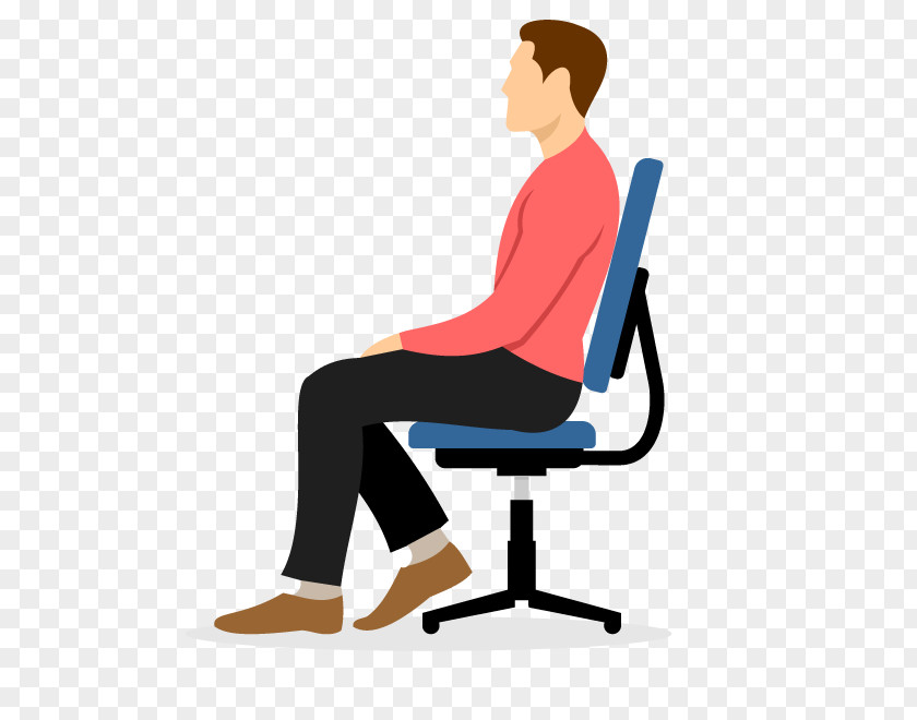 Vector Men Sitting On A Chair Cartoon Clip Art PNG
