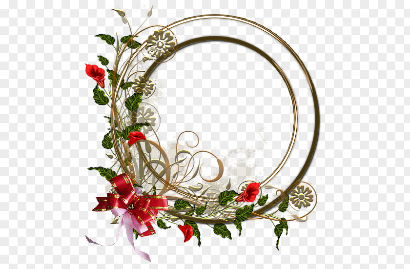 Design Floral Wreath Cut Flowers PNG