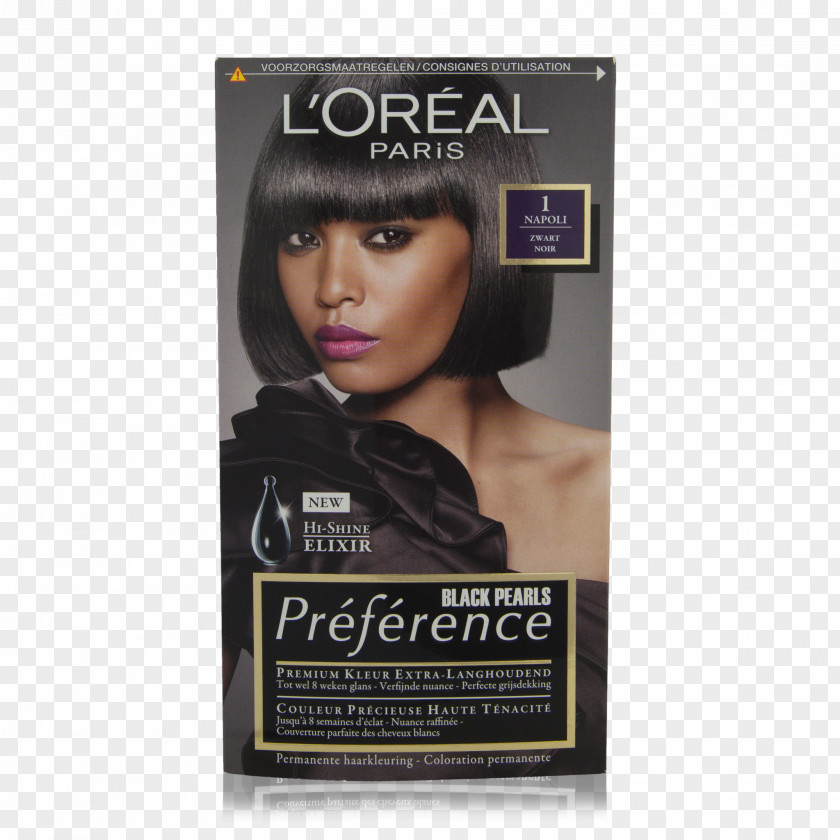Hair Coloring Black L'Oréal Cosmetics PNG