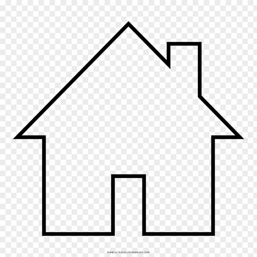 House Drawing Line Art Coloring Book Black And White PNG