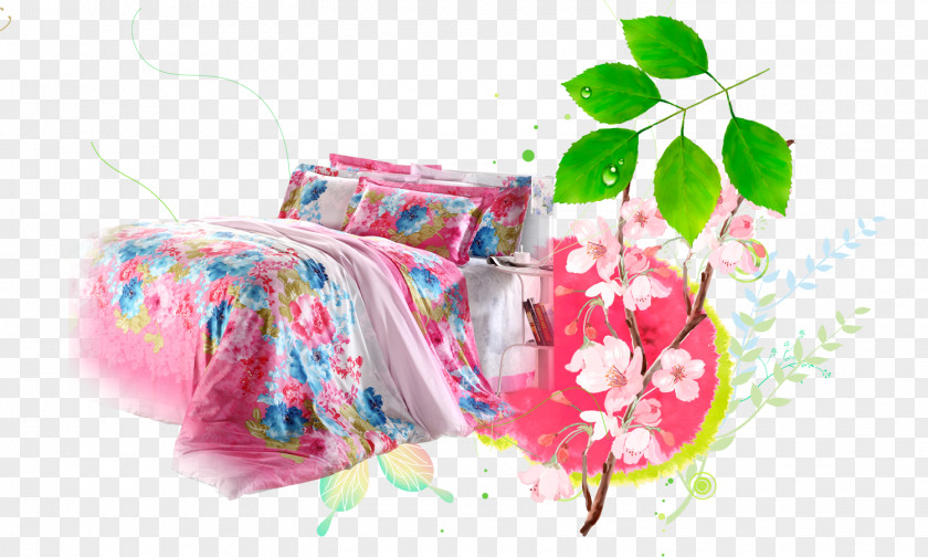 Pink Beds Bedding Quilt Blanket PNG