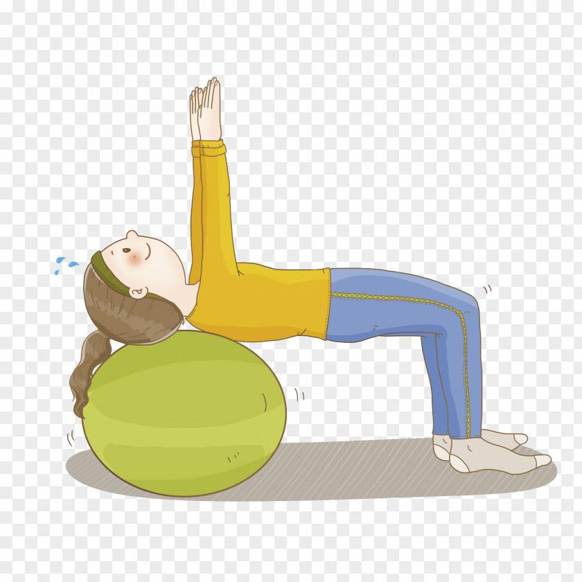Girls Exercise Fitness Practice Yoga Physical Ball PNG
