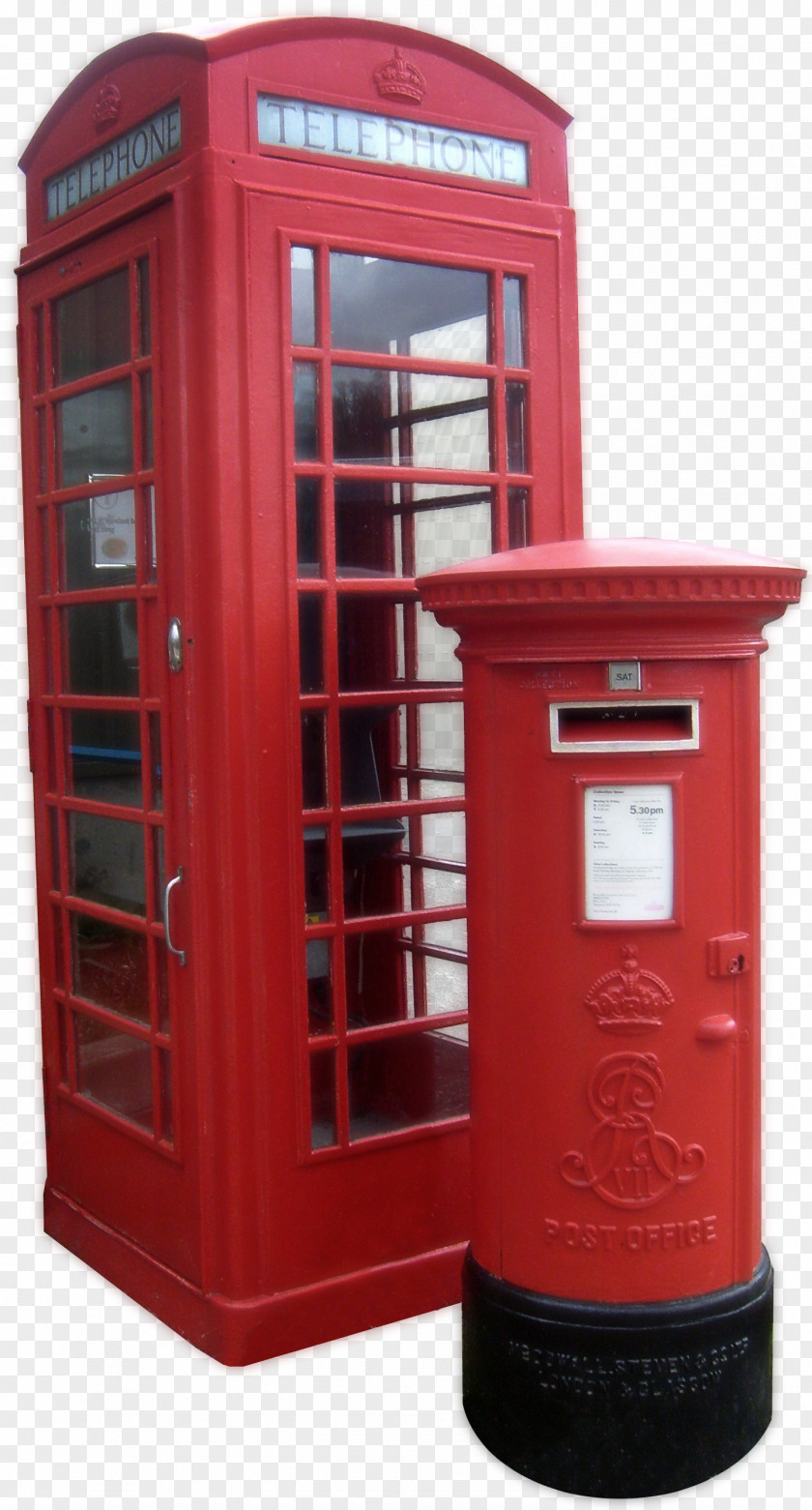 London Red Telephone Box Booth Post Pillar PNG