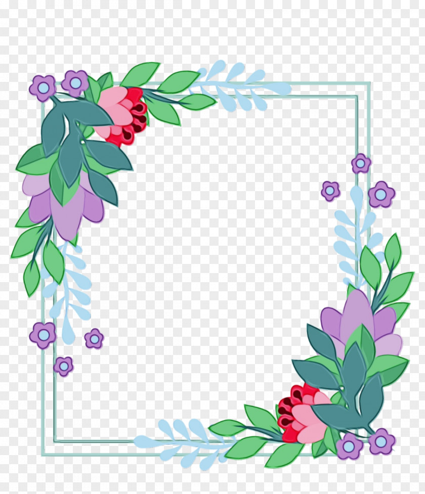 Picture Frame Flower Background PNG