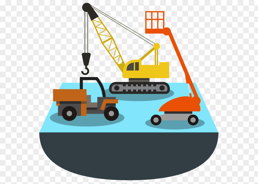 Construction Equipment Vehicle Crane PNG