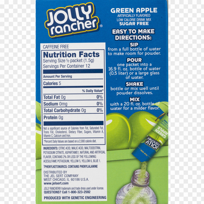 Green Apple Cocktail Jolly Rancher Singles To Go Soft Drink Mix Sour Fizzy Drinks PNG