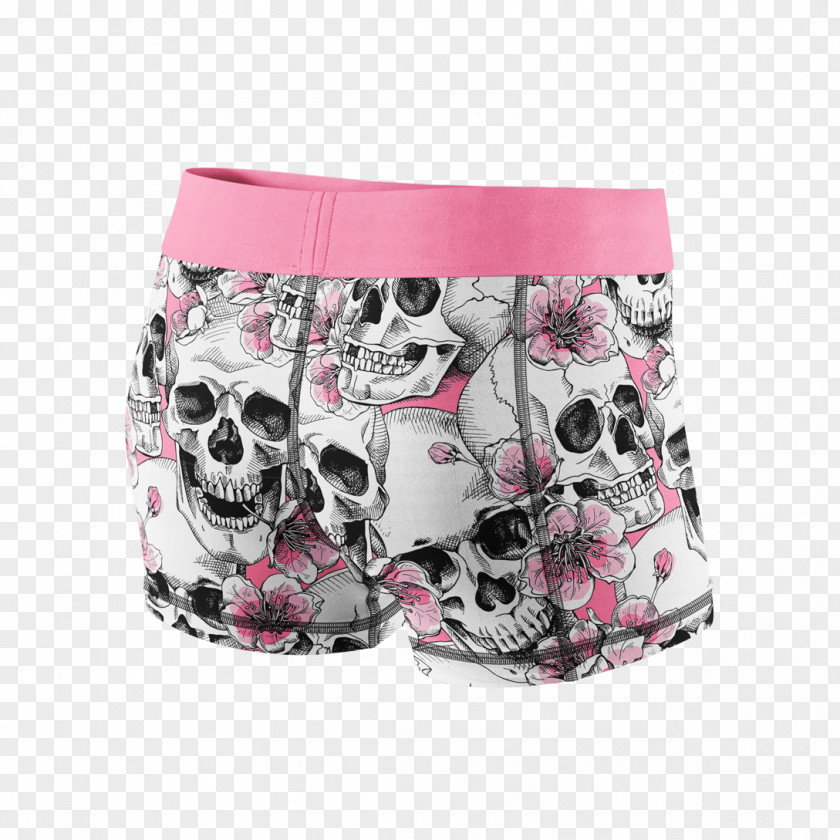 Skull Floral Shorts Form-fitting Garment Fitness Centre Physical PNG