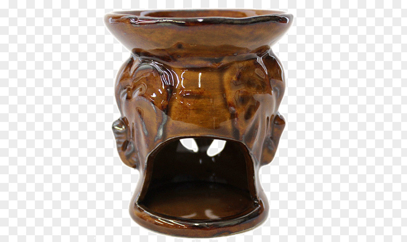 Hindusim Caramel Color Brown Vase PNG
