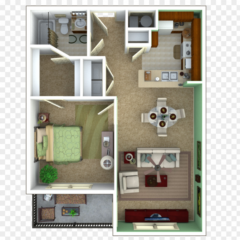 House Plan Furniture Apartment Bedroom PNG