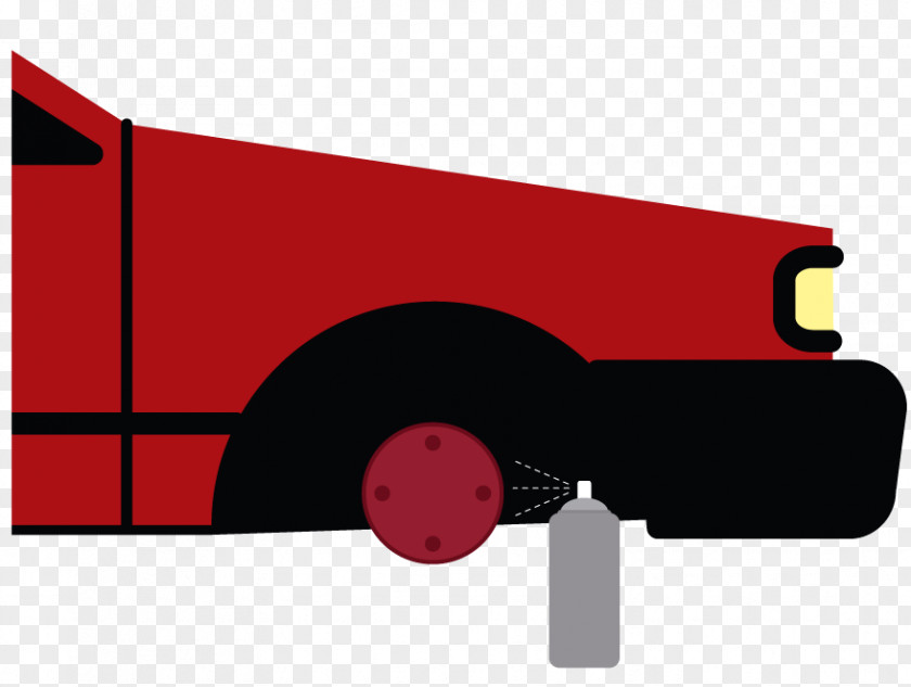 Tire Care Tow Truck Fire Cartoon PNG
