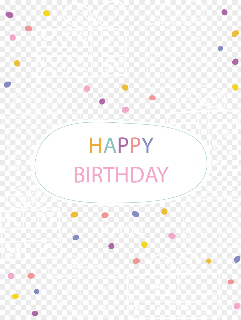 Happy Birthday Vector To You Greeting Card PNG