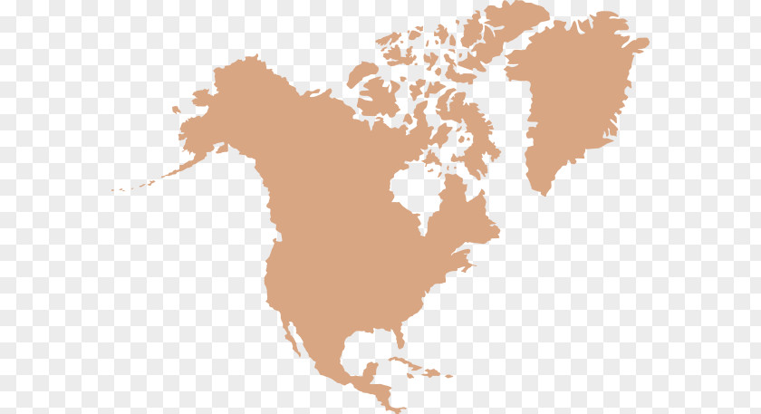 NORTH AMERICA World Map PNG