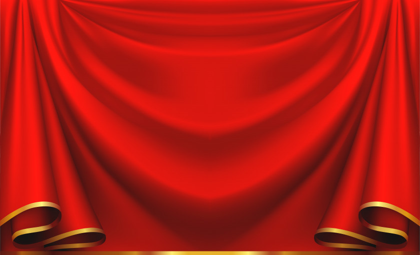 Red Curtain Clipart Image Window Clip Art PNG