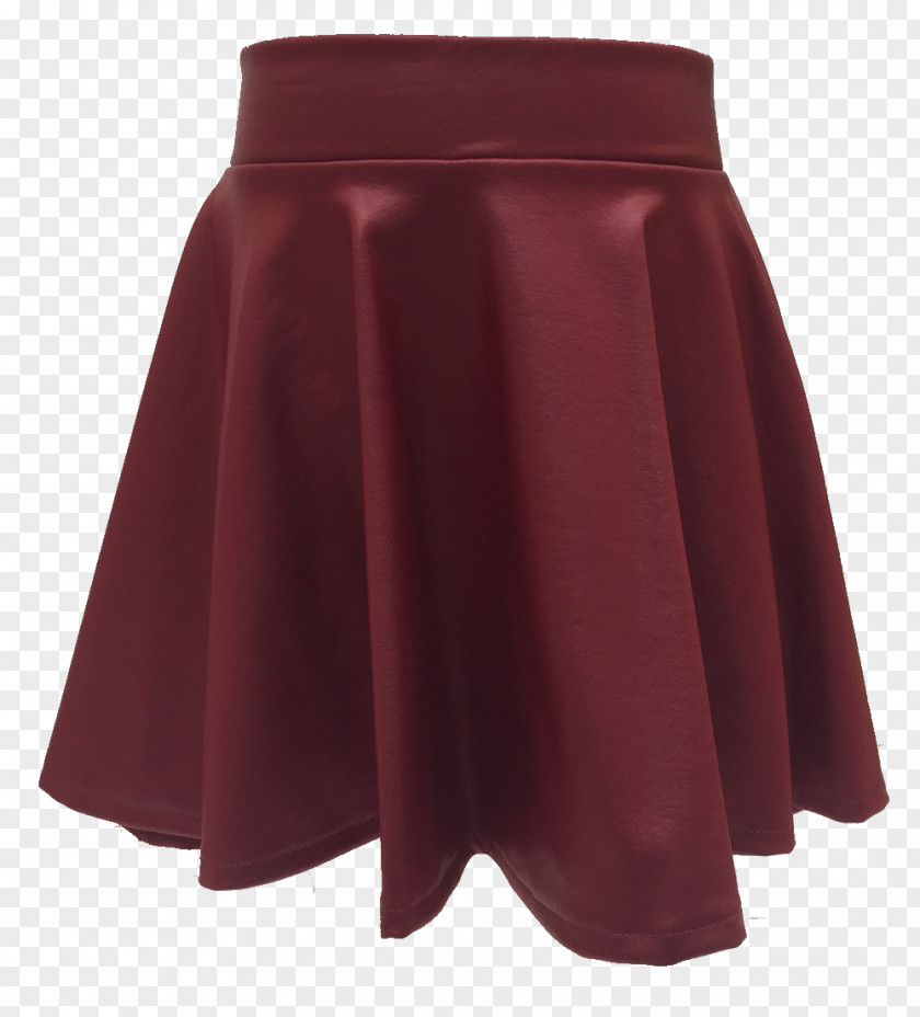 Spray Material Waist Skirt Maroon Velvet PNG
