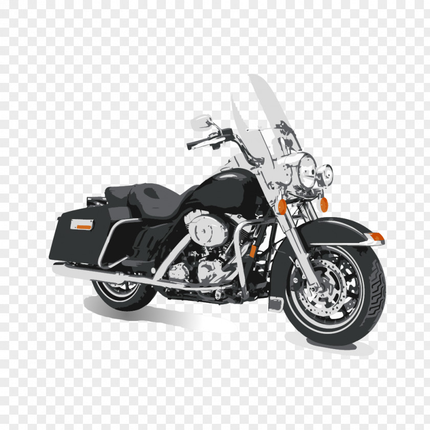 Motorcycle Harley-Davidson Road King Custom Super Glide PNG