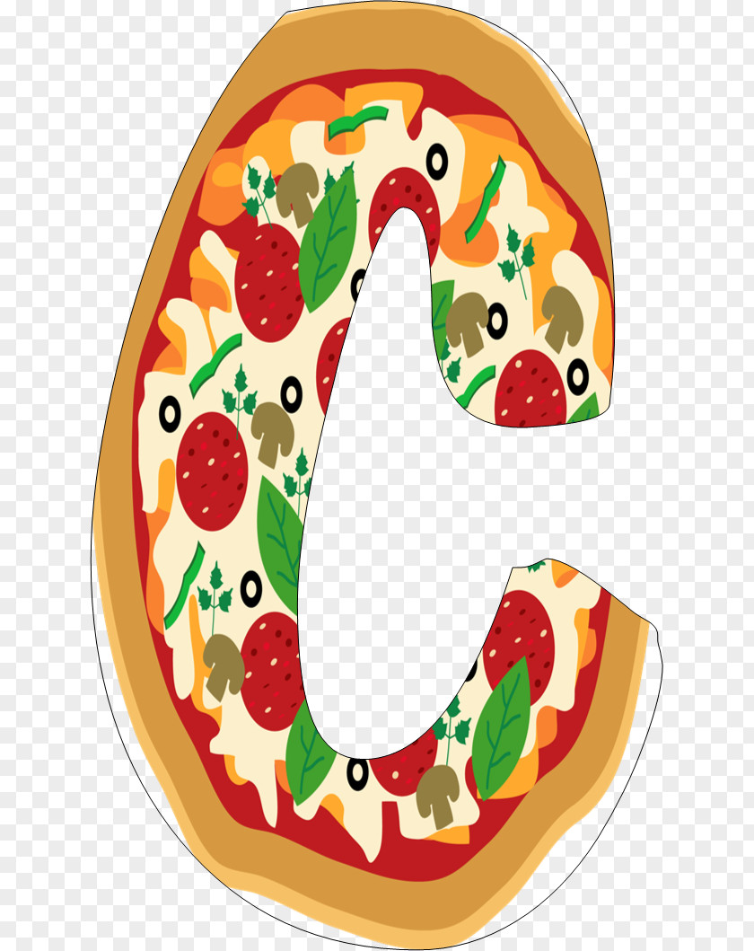 Pizza Party Alphabet Letter Clip Art PNG
