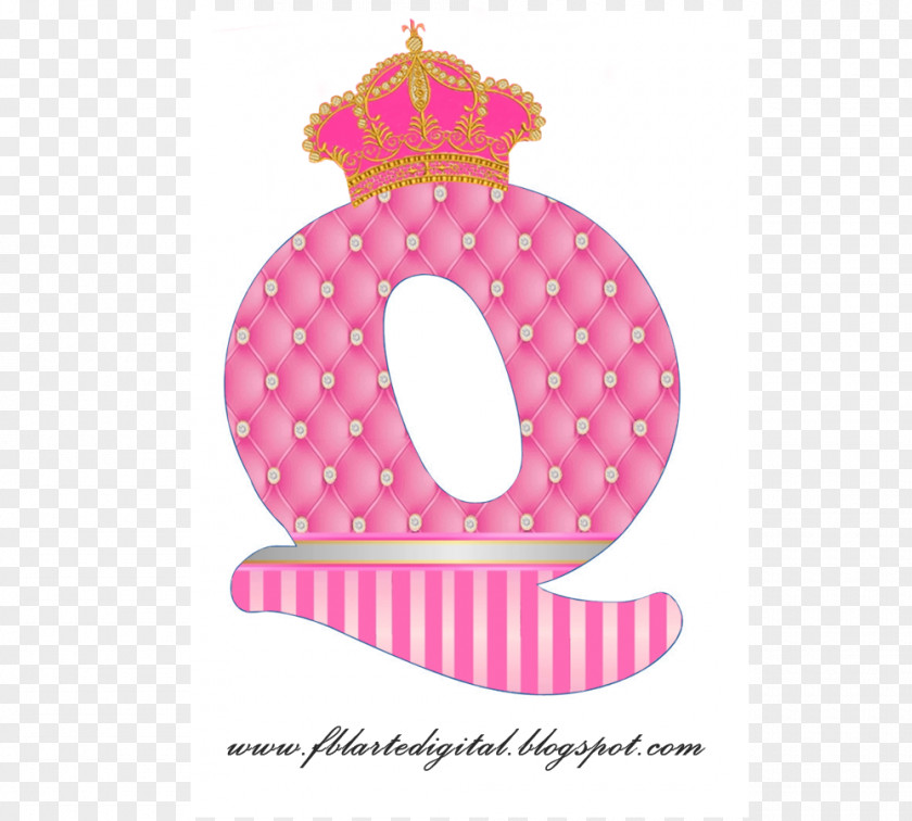 Princess Letter Pink Font PNG