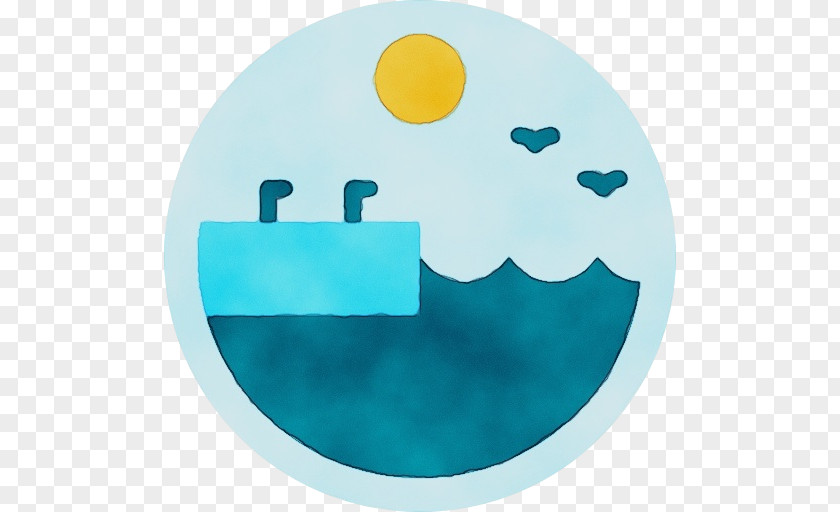 Smile Plate Turquoise Aqua Water Icon Circle PNG