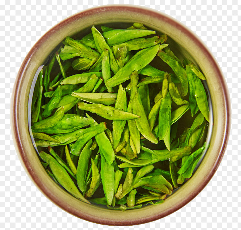 A Bowl Of Green Tea Longjing Flowering Oolong PNG
