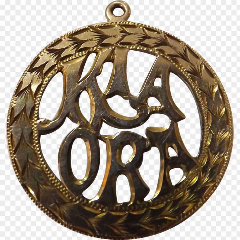 Brass Medal Bronze 01504 Silver PNG