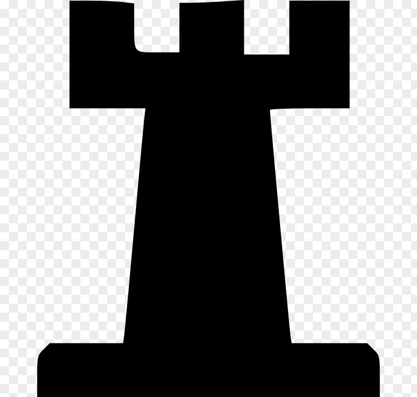 Chess Piece Rook White And Black In Clip Art PNG