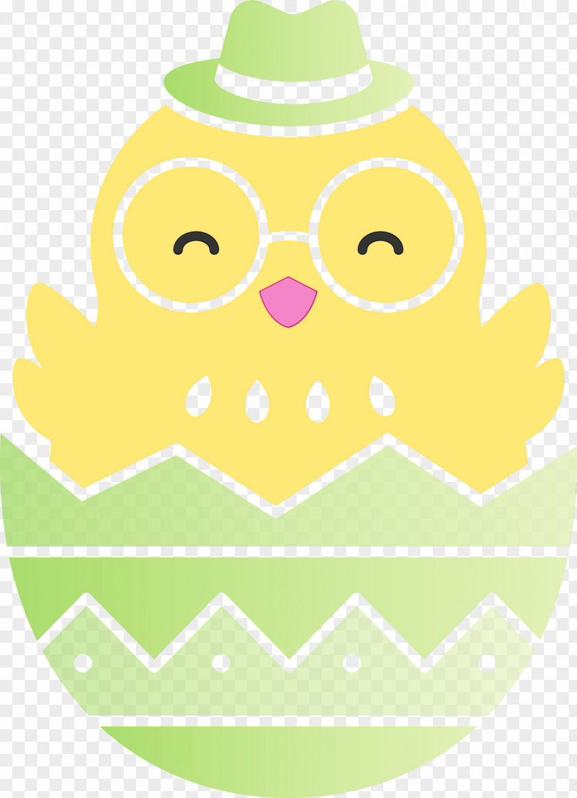 Green Yellow Owl Pattern Bird PNG