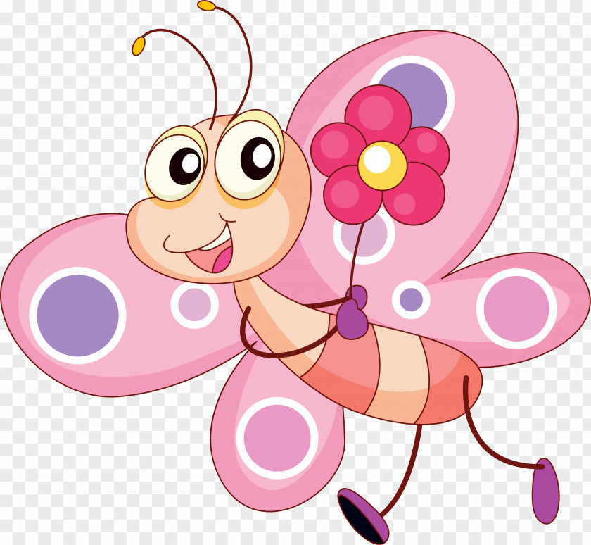 Cartoon Decoration Insect Butterfly Stock Photography PNG