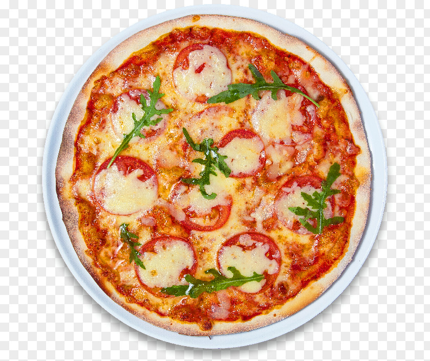 Pizza California-style Sicilian Margherita Pesto PNG