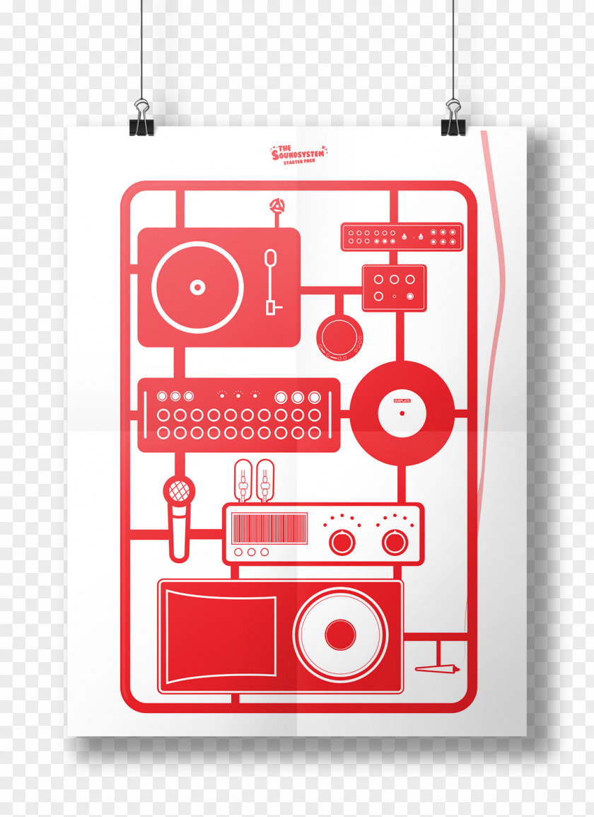 Poster Mockup Sound System Reggae PNG