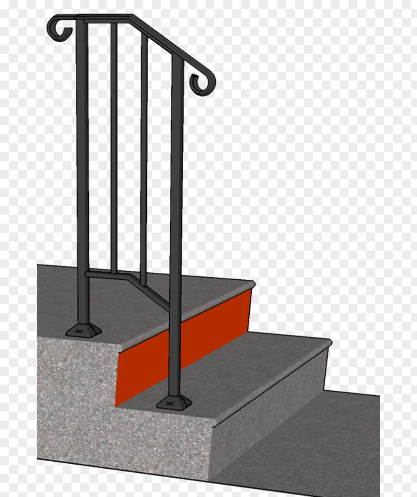 Stair Handrail Riser Stairs Steel Tread PNG