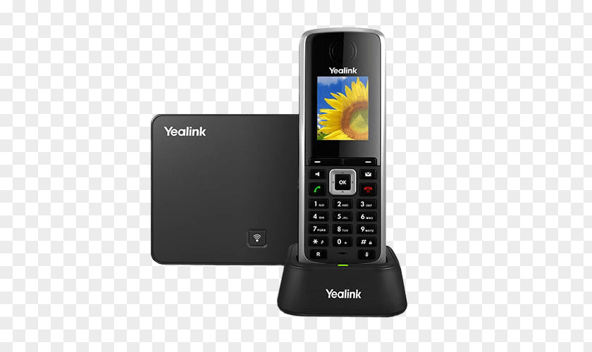 Telefon Digital Enhanced Cordless Telecommunications Yealink SIP-W52P VoIP Phone W52H Telephone PNG