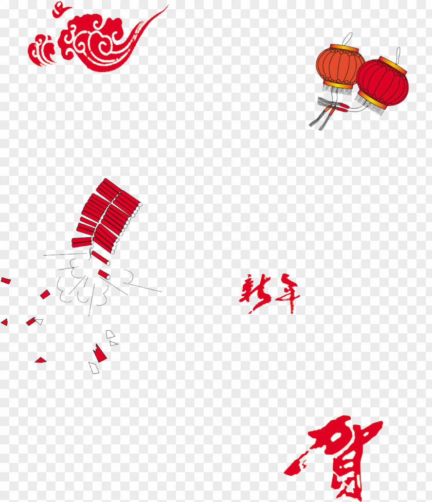 Chinese New Year Decoration Chemical Element Firecracker PNG