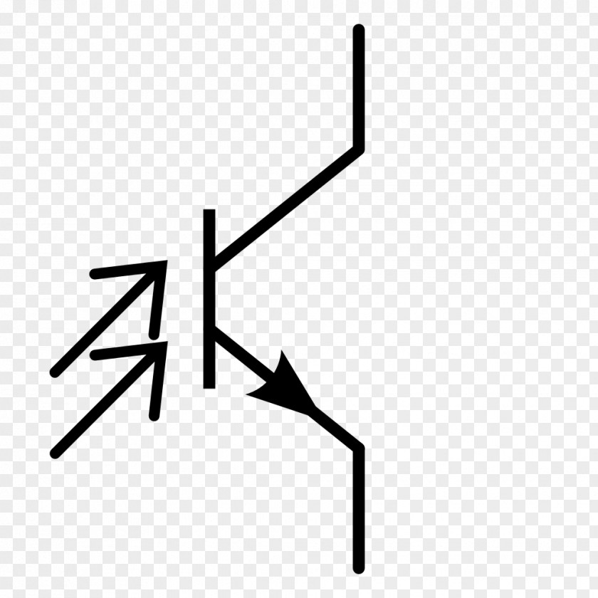 Electronic Component Phototransistor Symbol Wiring Diagram NPN PNG