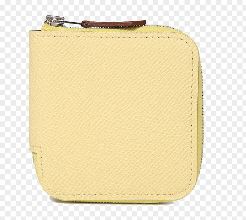 HERMES (Hermes) Oval Yellow Purse Handbag Coin Wallet Brand PNG